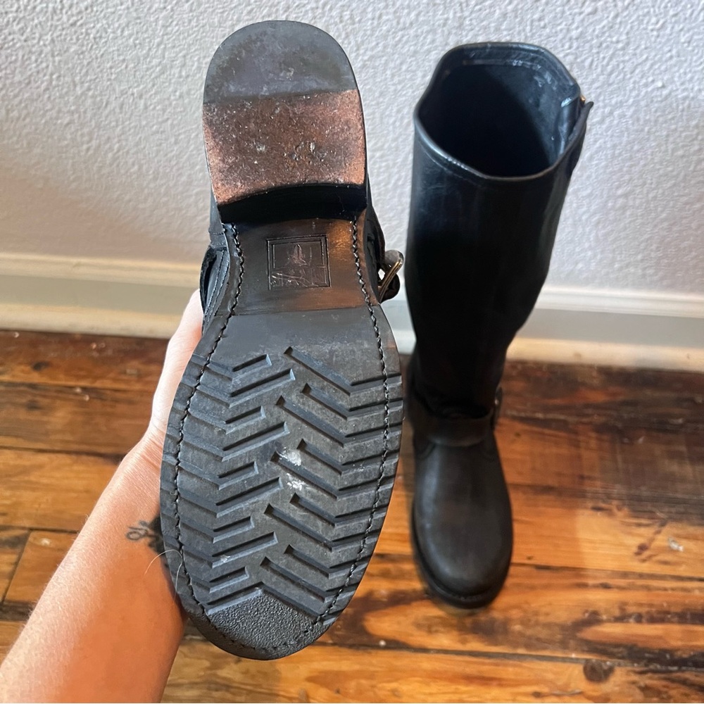 Frye Veronica Tall Slouch Boots Black 7.5 B - Picture 12 of 16